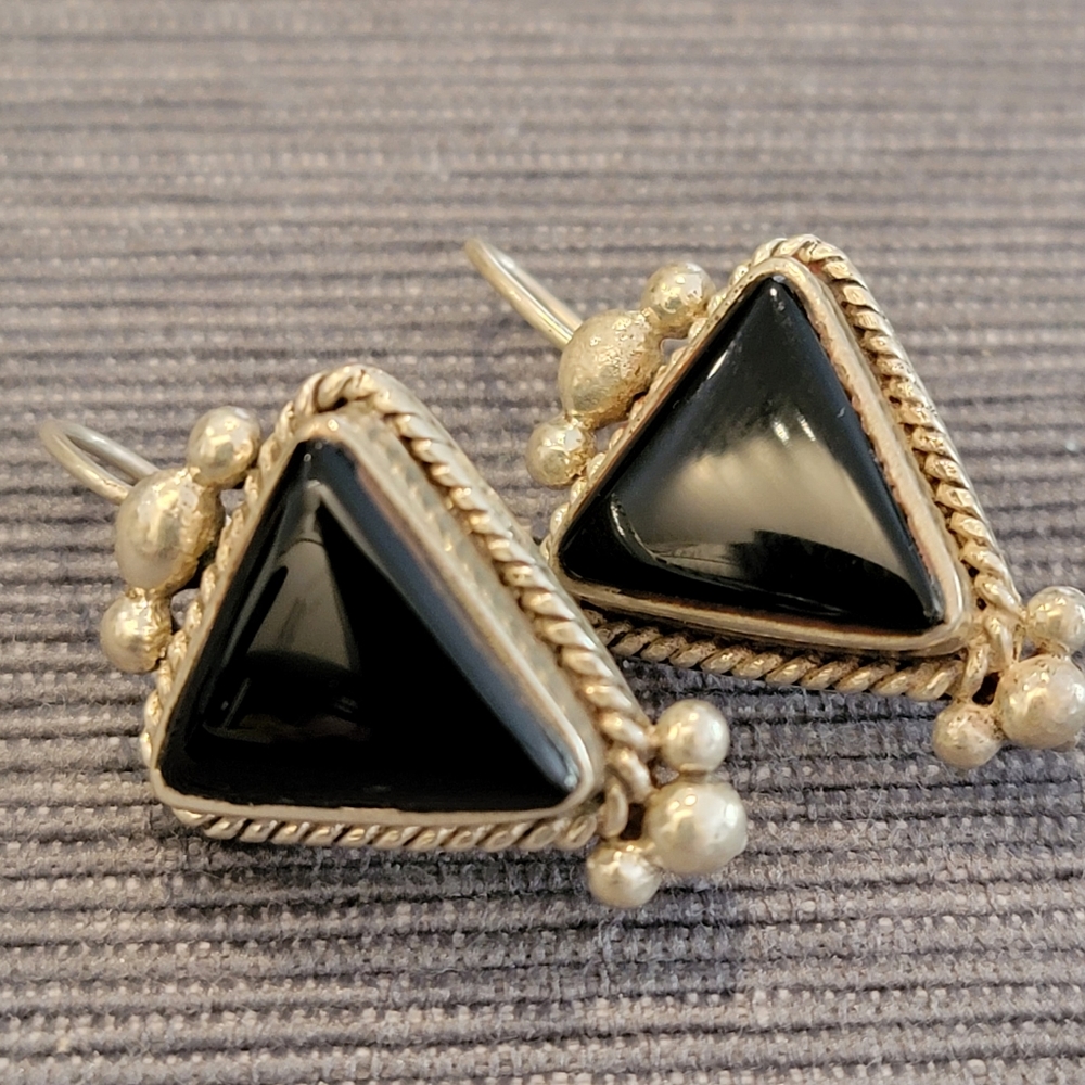 Earrings (Silver/Onyx)